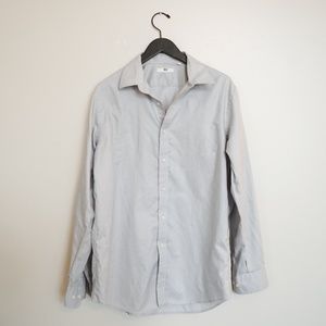 Uniqlo Gray Button Up  Longsleeve Dress Shirt Large